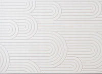 Tapis blanc écru à relief géométriques 154 x 230 cm AFINA