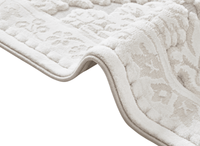Tapis blanc écru effet moulure parisienne 154 x 230 cm CESAR
