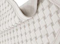 Tapis blanc écru effet moulure parisienne 154 x 230 cm LERIS