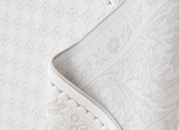Tapis blanc écru effet moulure parisienne 192 x 290 cm CESAR