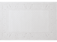 Tapis blanc écru effet moulure parisienne 192 x 290 cm CESAR