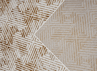 Tapis géométrique beige et marron 160 x 230 cm CARAMEL