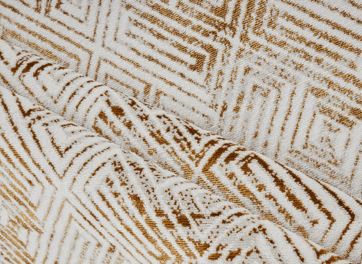 Tapis géométrique beige et marron 200 x 290 cm CARAMEL