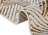 Tapis géométrique beige et marron 200 x 290 cm CARAMEL