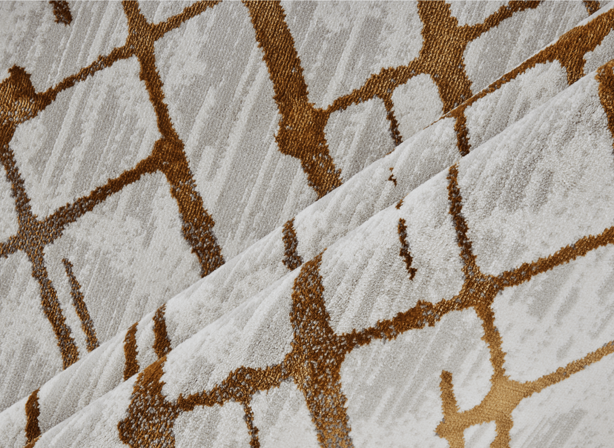 Tapis géométrique taupe et marron 200 x 290 cm LATTICE