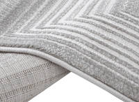 Tapis graphique art déco gris et blanc 160 x 230 cm HALL