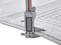 Tapis graphique art déco gris et blanc 200 x 290 cm HALL
