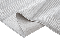 Tapis graphique art déco gris et blanc 200 x 290 cm HALL