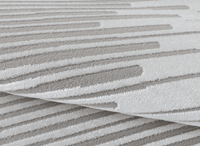 Tapis gris à lignes asymétriques 160 x 230 cm VENISE