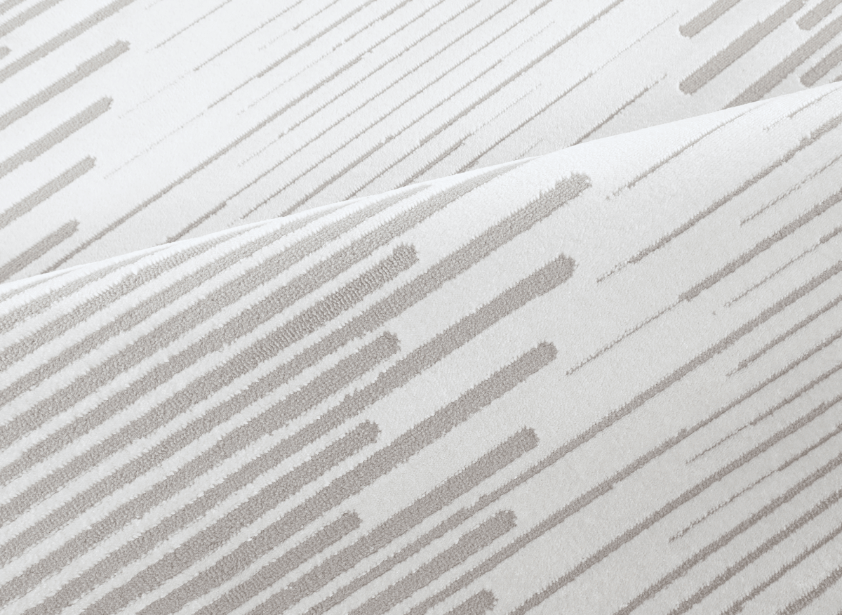 Tapis gris à lignes asymétriques 160 x 230 cm VENISE