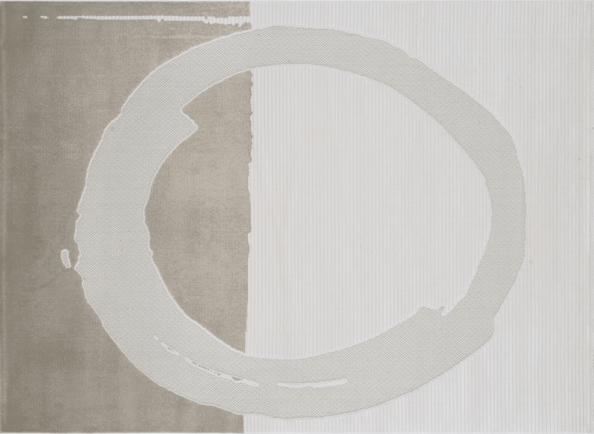 Tapis gris à motif circulaire 200 x 290 cm SYDNEY