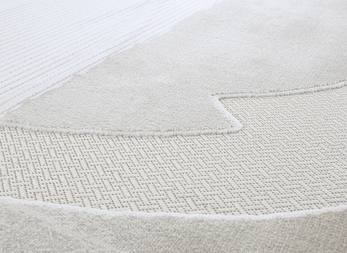 Tapis gris à motif circulaire 200 x 290 cm SYDNEY