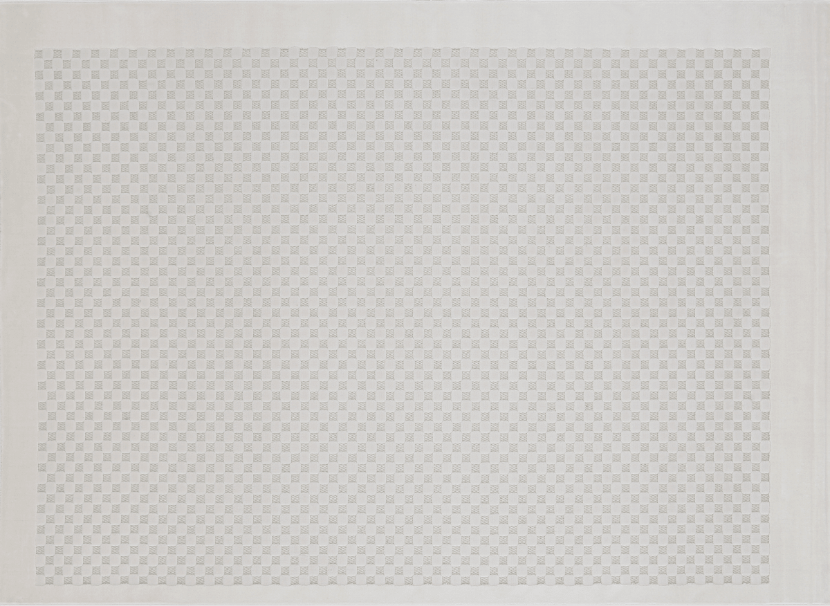 Tapis gris à motifs carreaux 200 x 290 cm MATILA