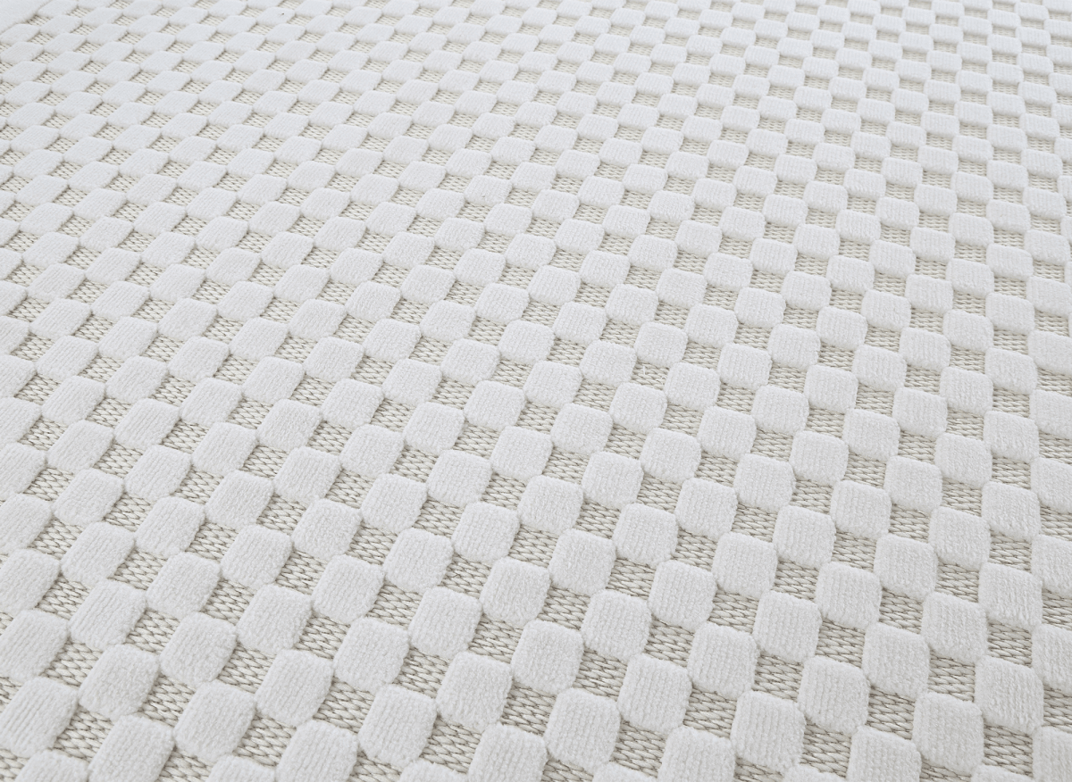 Tapis gris à motifs carreaux 200 x 290 cm MATILA