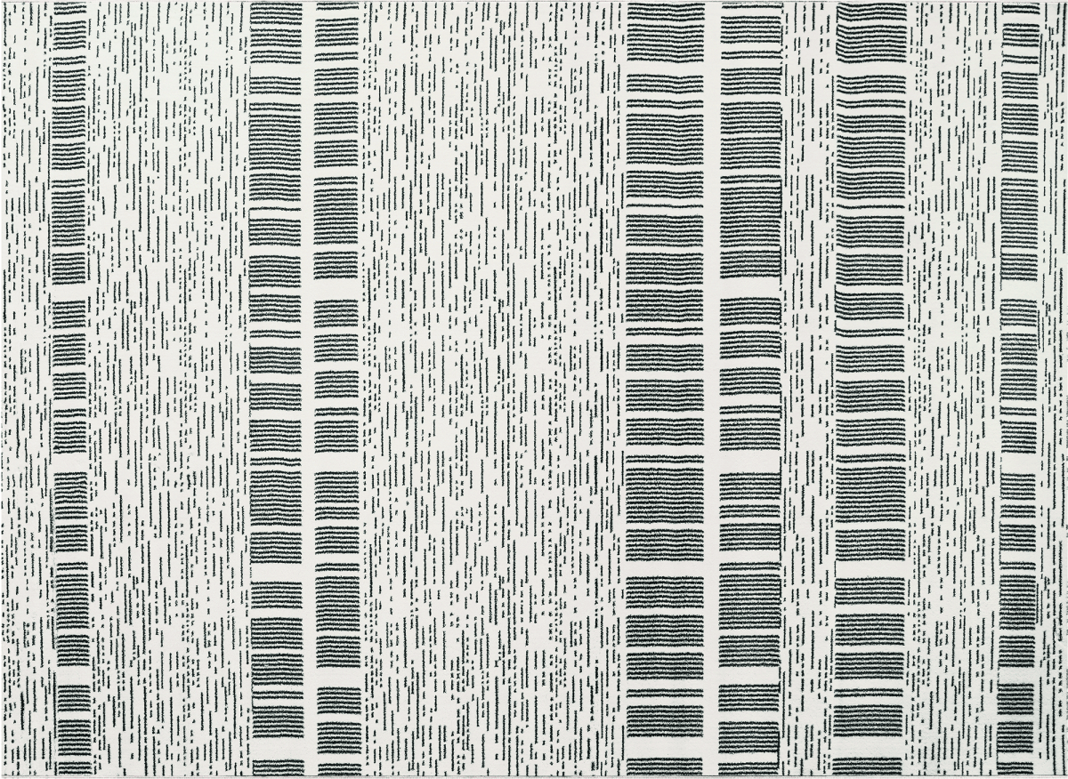 Tapis gris à motifs de bandes 160 x 230 cm TILLEUL