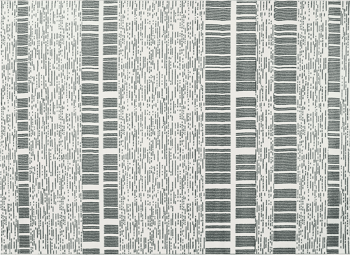 Tapis gris à motifs de bandes 160 x 230 cm TILLEUL