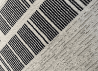Tapis gris à motifs de bandes 200 x 290 cm TILLEUL
