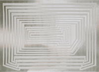 Tapis gris à motifs de lignes 160 x 230 cm PERTONA