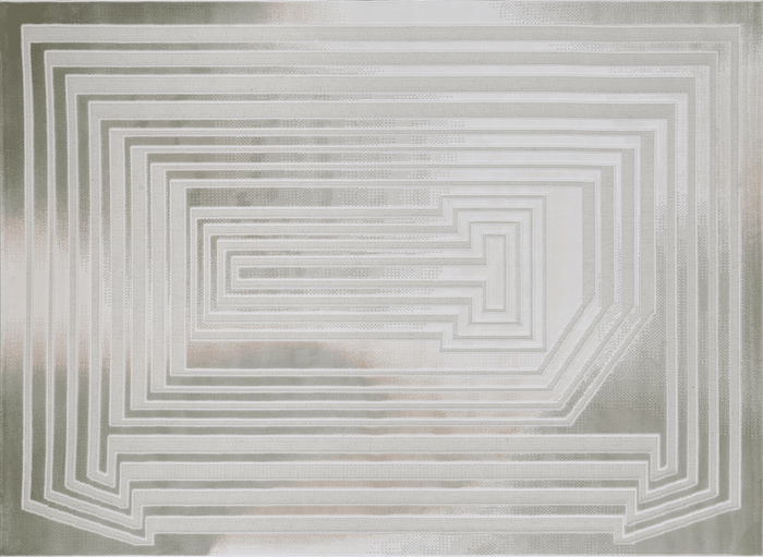 Tapis gris à motifs de lignes 160 x 230 cm PERTONA