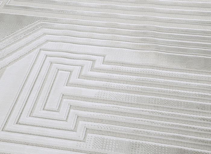 Tapis gris à motifs de lignes 160 x 230 cm PERTONA