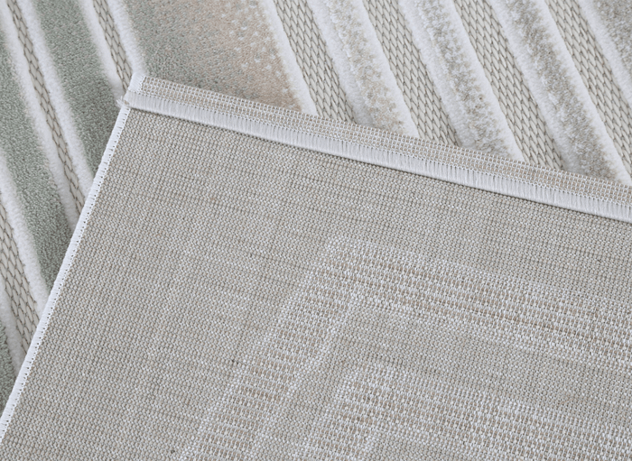 Tapis gris à motifs de lignes 200 x 290 cm PERTONA