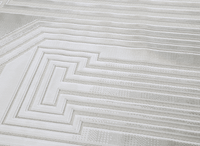 Tapis gris à motifs de lignes 200 x 290 cm PERTONA