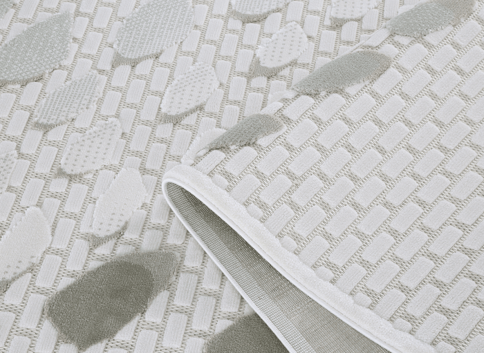 Tapis gris à motifs écailles 200 x 290 cm OLERA