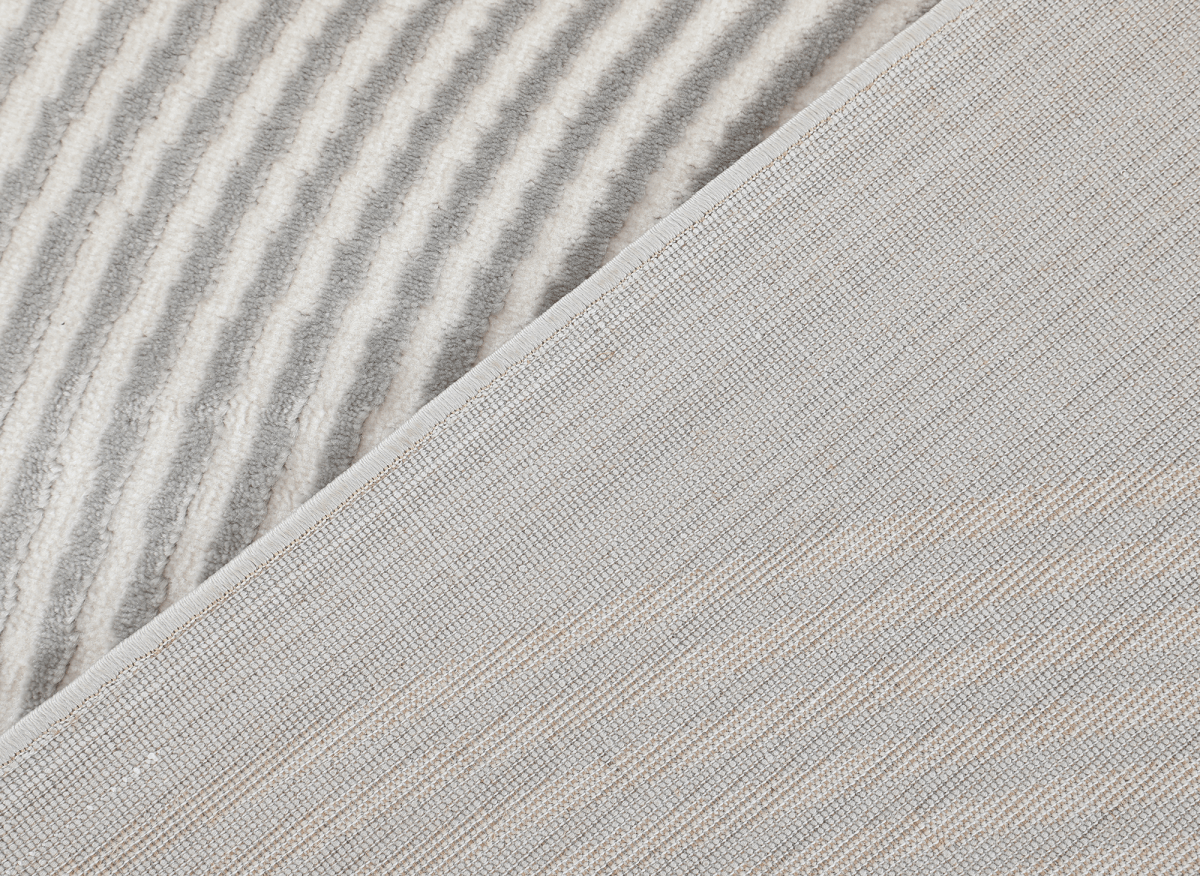 Tapis gris à motifs ronds 160 x 230 cm UTAH