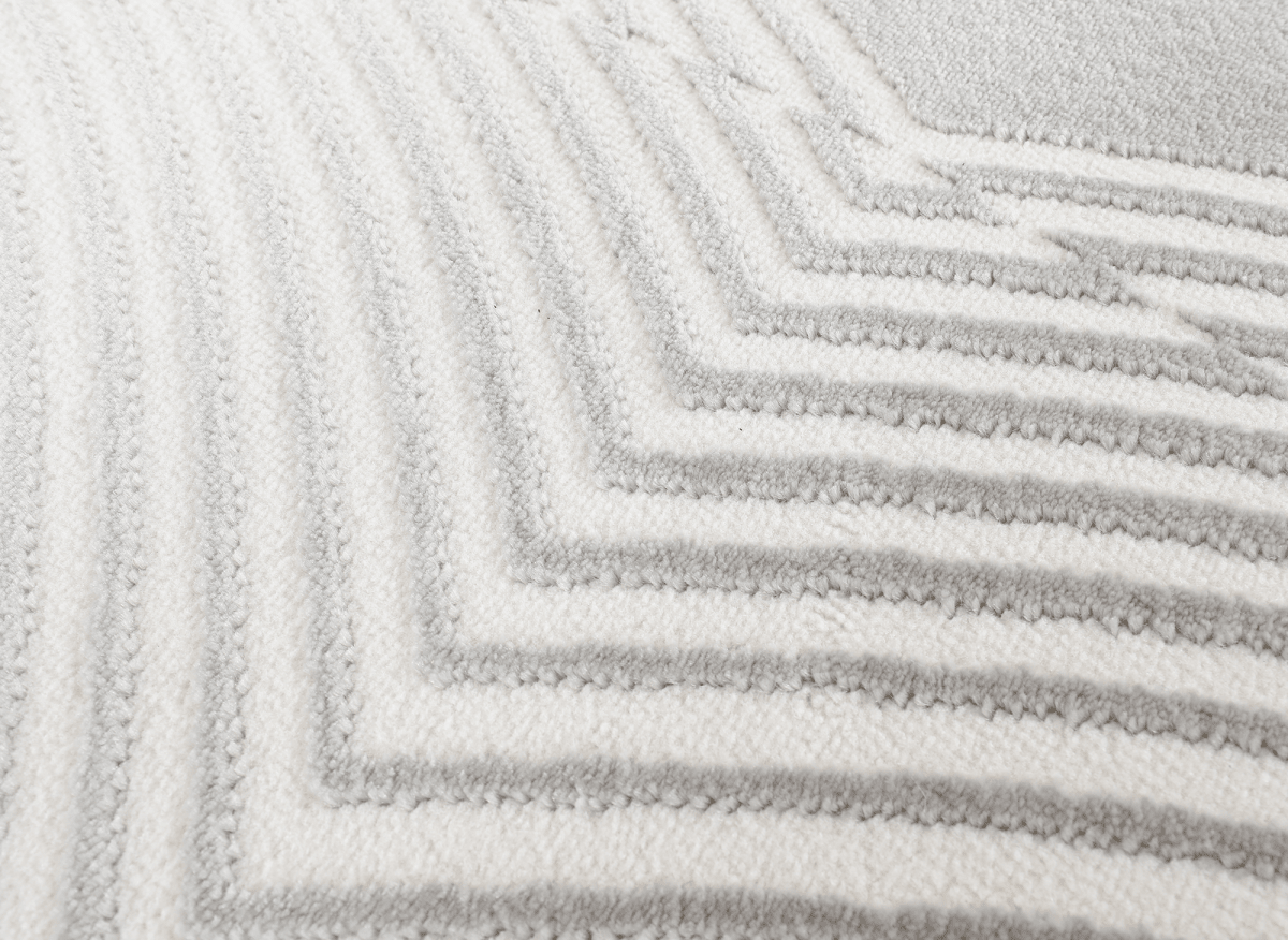 Tapis gris à motifs ronds 160 x 230 cm UTAH