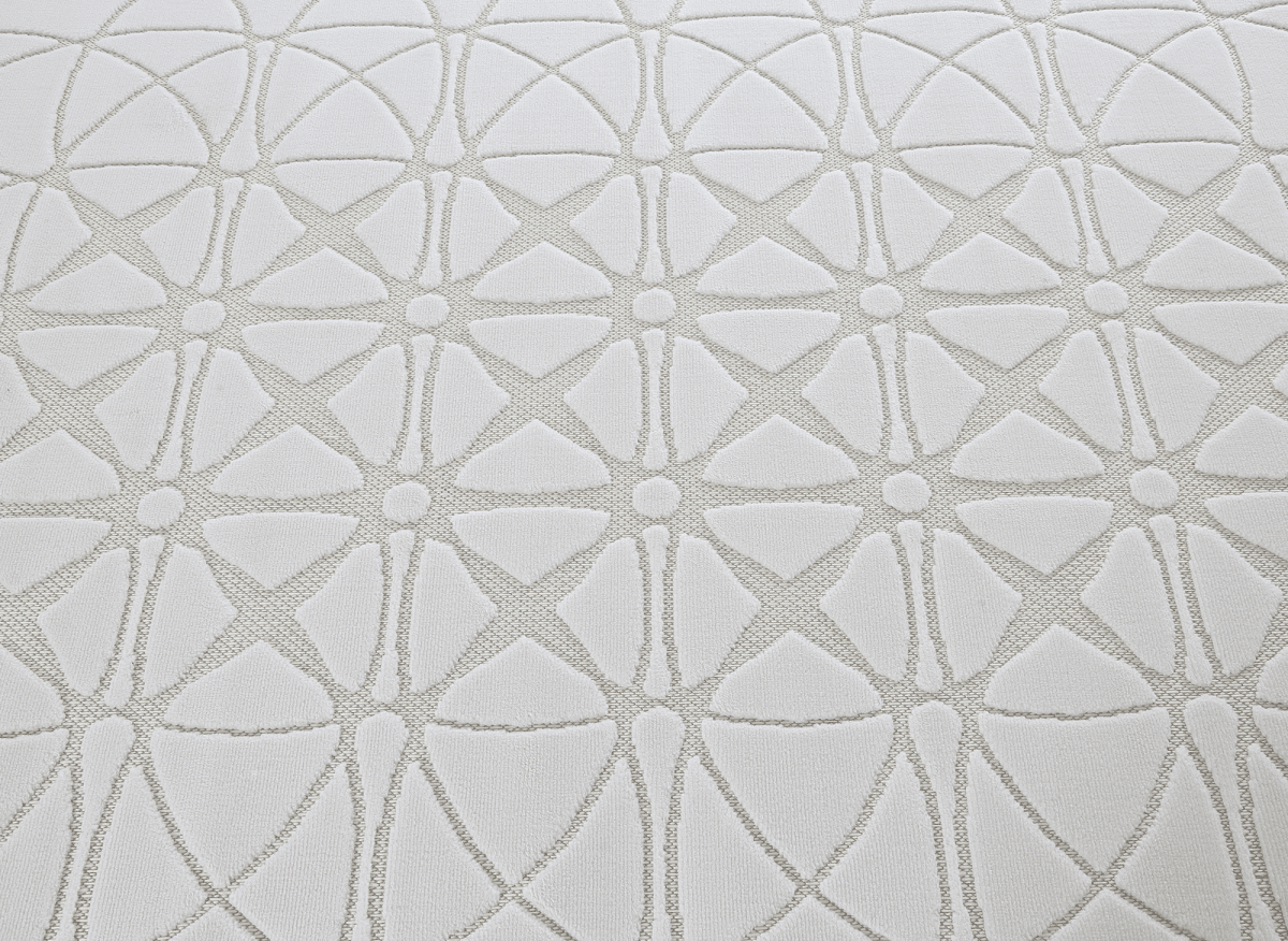 Tapis gris à motifs rosaces 160 x 230 cm SINGAPOUR