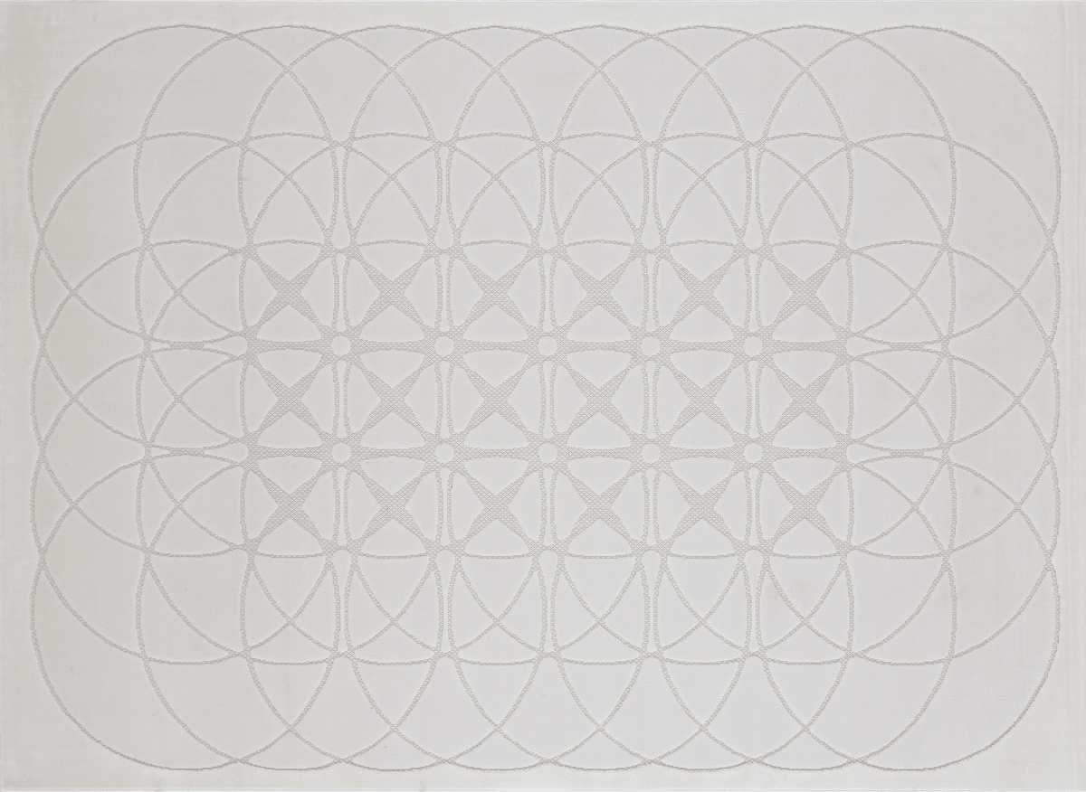 Tapis gris à motifs rosaces 160 x 230 cm SINGAPOUR