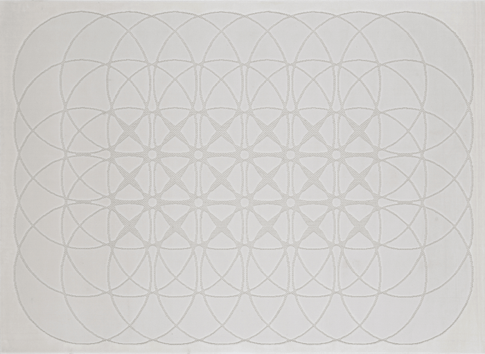 Tapis gris à motifs rosaces 200 x 290 cm SINGAPOUR
