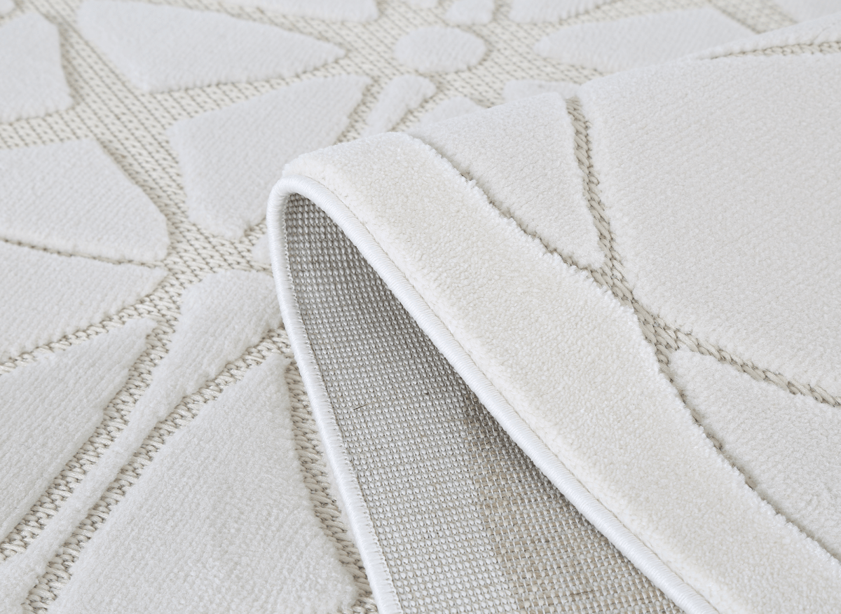 Tapis gris à motifs rosaces 200 x 290 cm SINGAPOUR