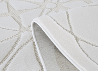 Tapis gris à motifs rosaces 200 x 290 cm SINGAPOUR