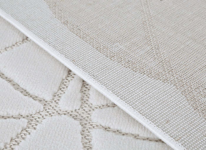 Tapis gris à motifs rosaces 200 x 290 cm SINGAPOUR