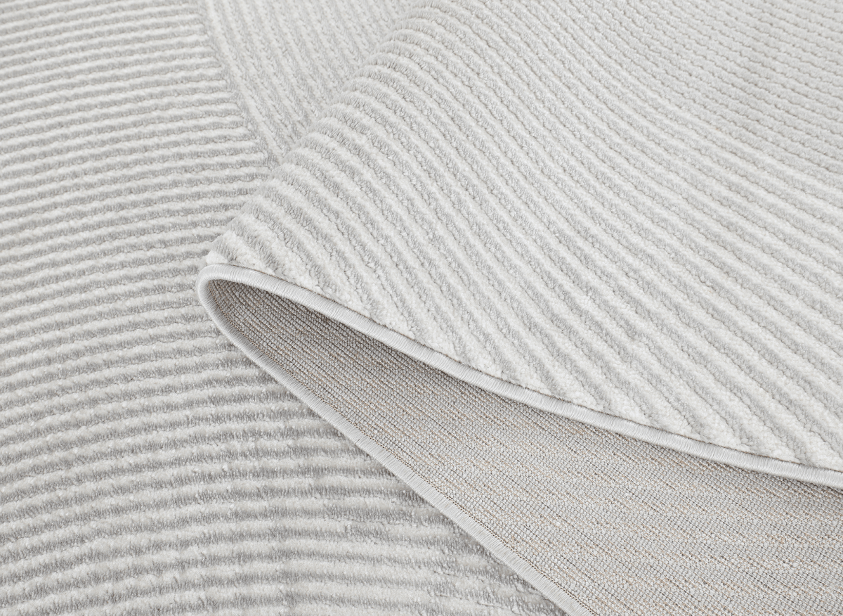 Tapis gris à motifs vague 200 x 290 cm KANSAS