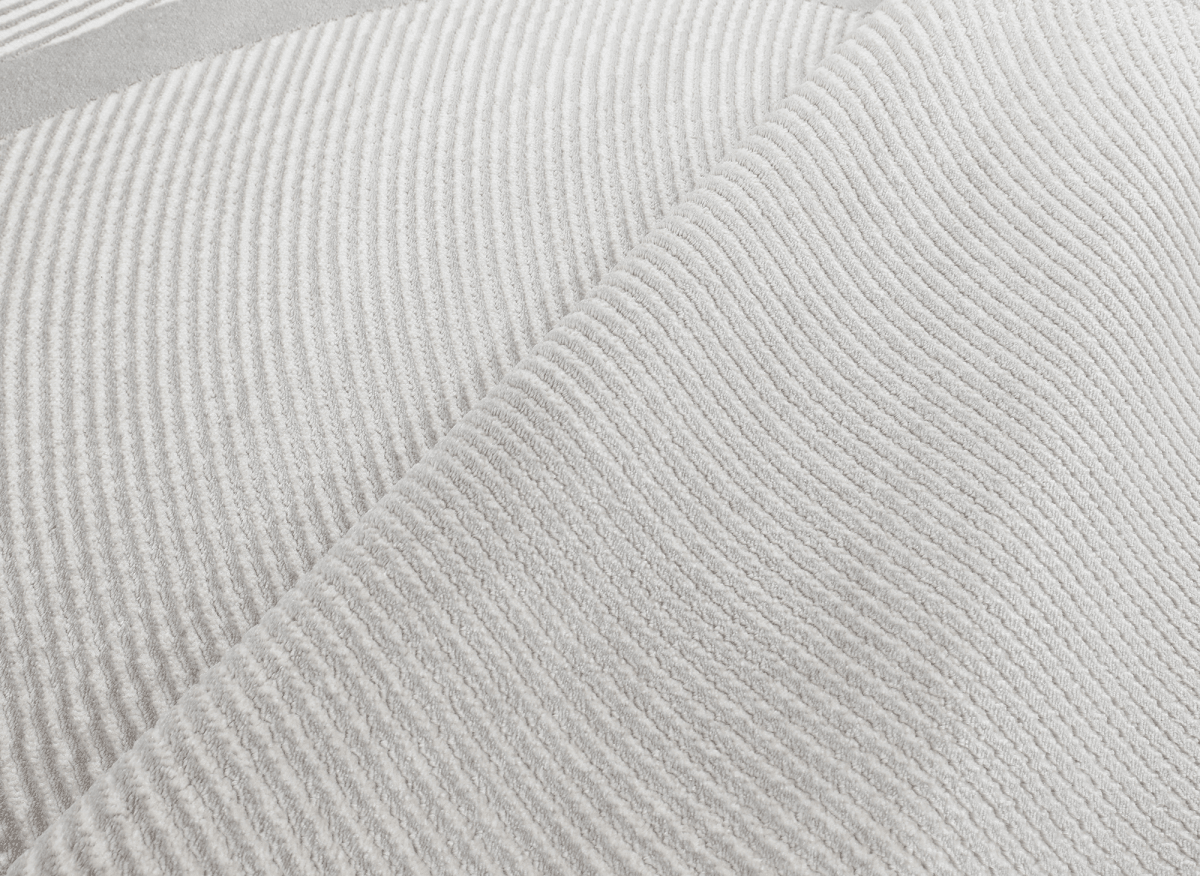 Tapis gris à motifs vague 200 x 290 cm KANSAS