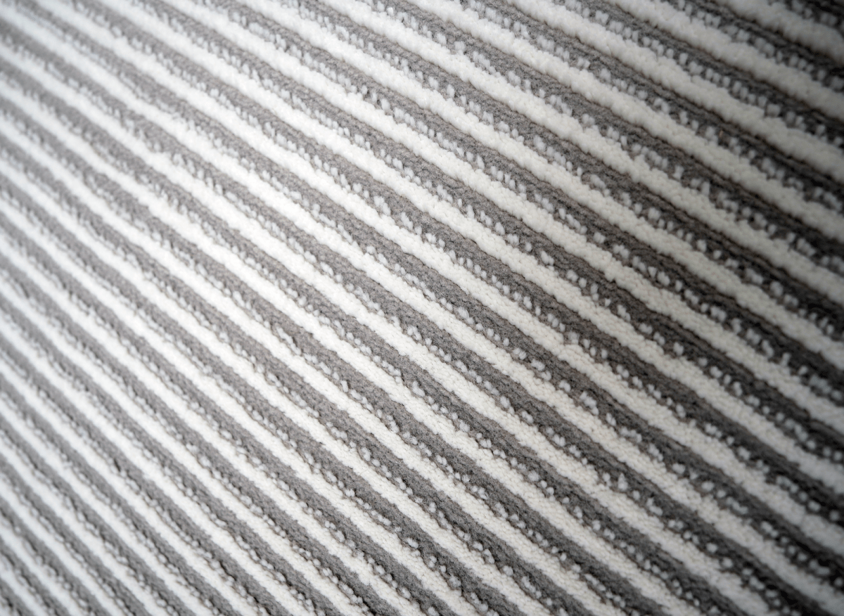 Tapis gris à rayures 200 x 290 cm CLEO