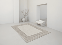 Tapis gris à tissu texturé 160 x 230 cm SOLIS