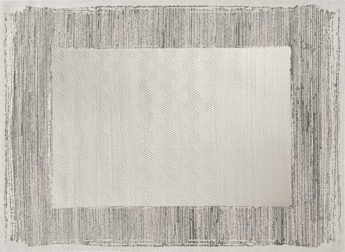Tapis gris à tissu texturé 200 x 290 cm SOLIS