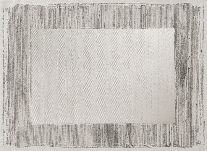 Tapis gris à tissu texturé 200 x 290 cm SOLIS