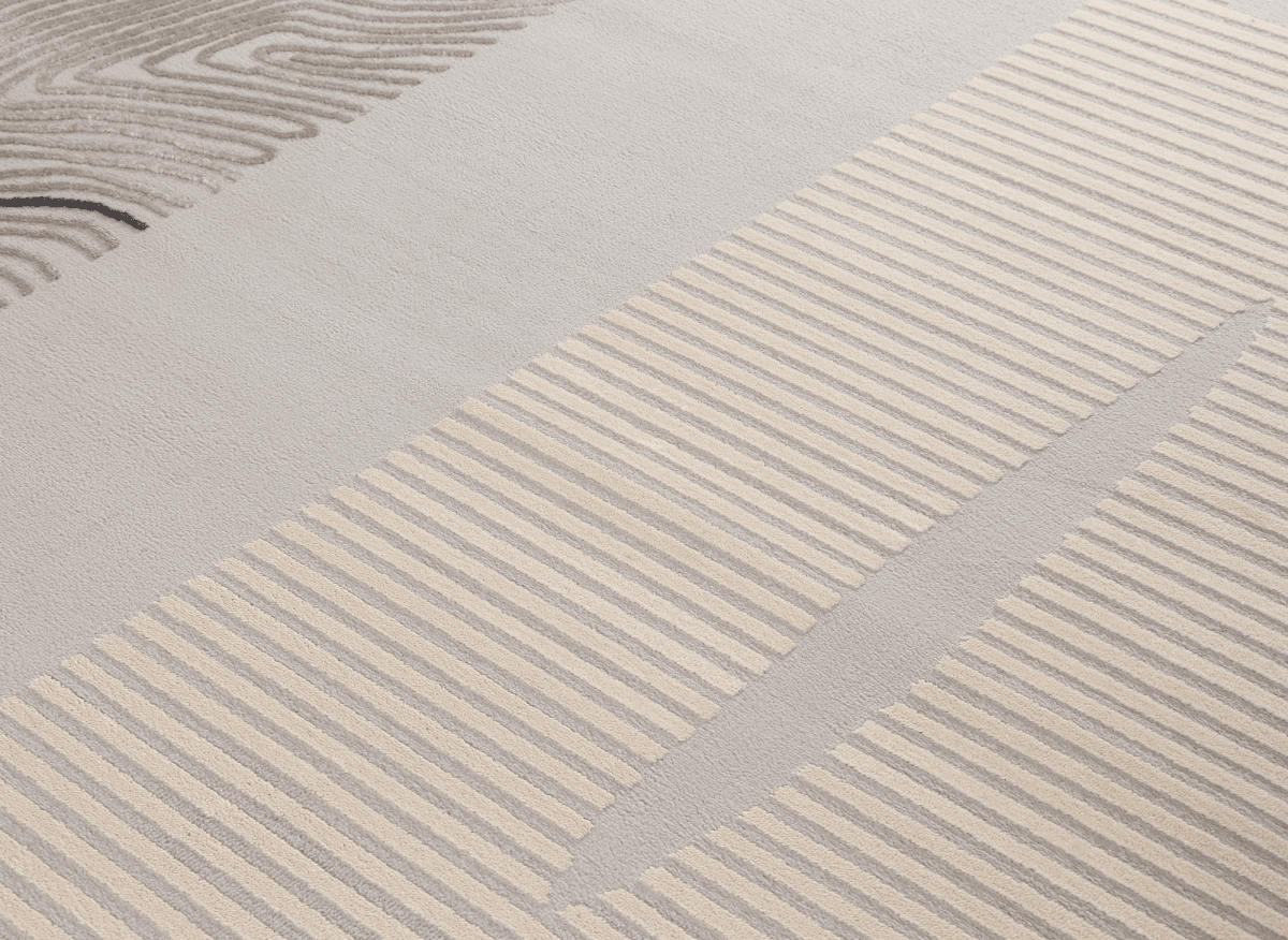 Tapis gris et beige à motifs 160 x 230 cm LYAH