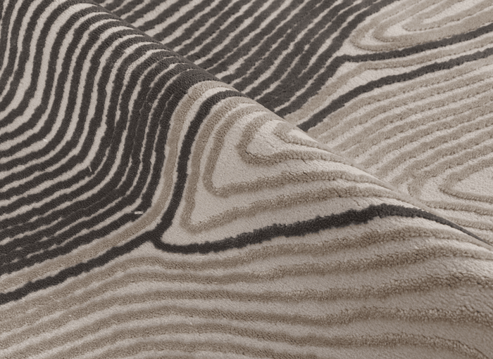 Tapis gris et beige à motifs 200 x 290 cm LYAH