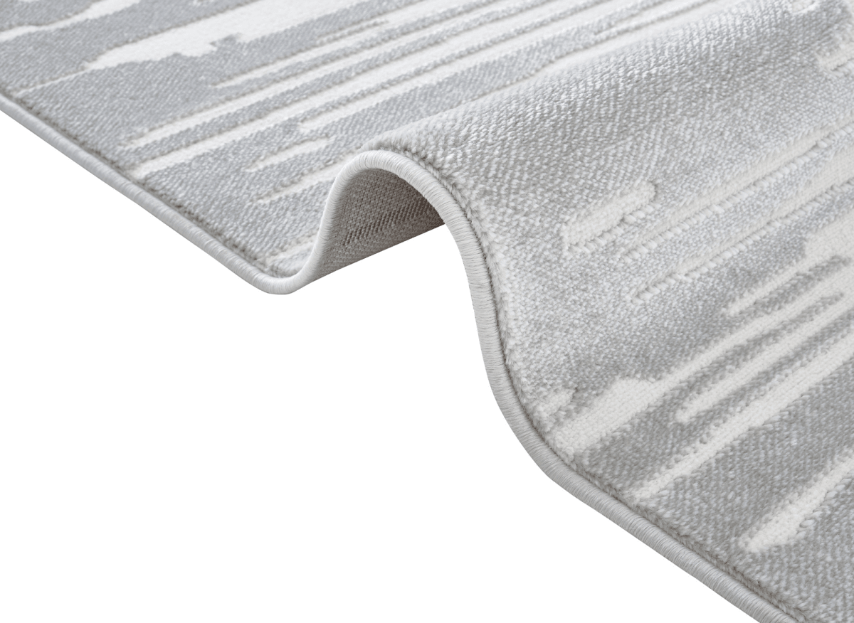 Tapis gris et blanc 160 x 230 cm FROST