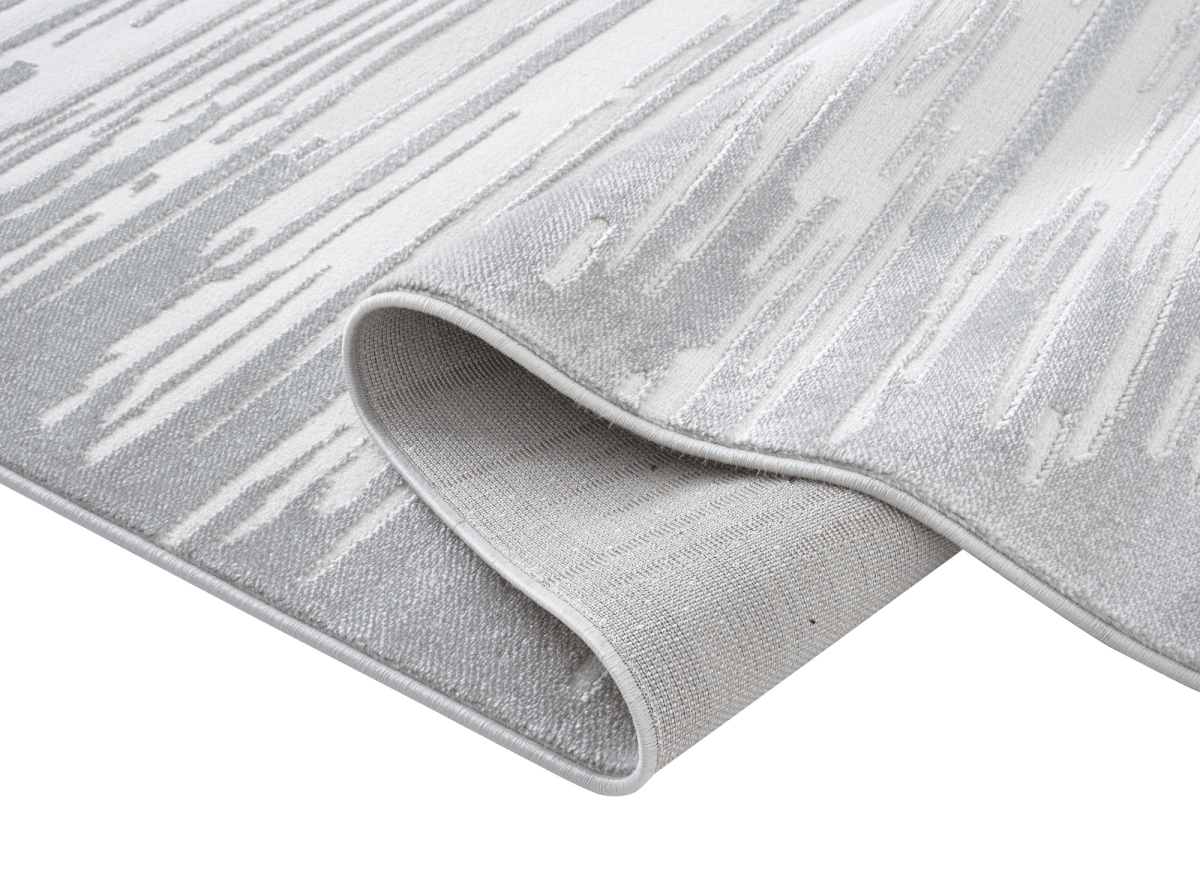 Tapis gris et blanc 160 x 230 cm FROST