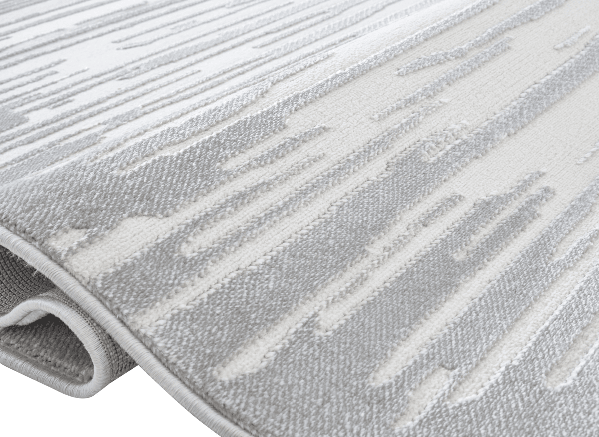 Tapis gris et blanc 200x 290 cm FROST