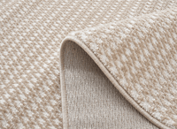 Tapis minimaliste beige et blanc 160 x 230 cm RIBBON