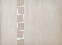 Tapis minimaliste beige et blanc 160 x 230 cm RIBBON