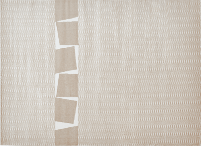 Tapis minimaliste beige et blanc 160 x 230 cm RIBBON