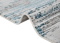 Tapis motif abstrait beige et bleu 200 x 290 cm AURORA
